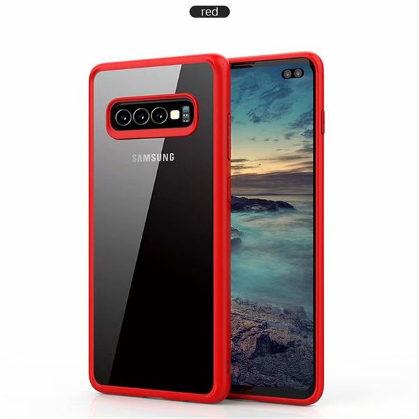 

Для крышки Samsung Galaxy S10 Case Роскошный мягкий силиконовый + прозрачный чехол для ПК Coqu