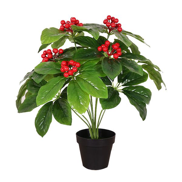

artificial 50cm rich fruit cherry tree without pot greenery plant plastic fake flower artificial plants for home decoration