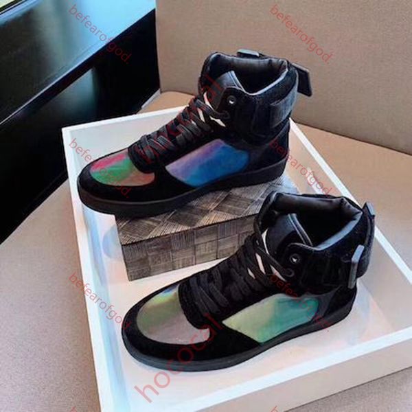 

2019 luxembourg paris brand luxury designer shoes men women hococal sneaker hococal casual shoes low high monogram colorful shoe walking pla, Black;red