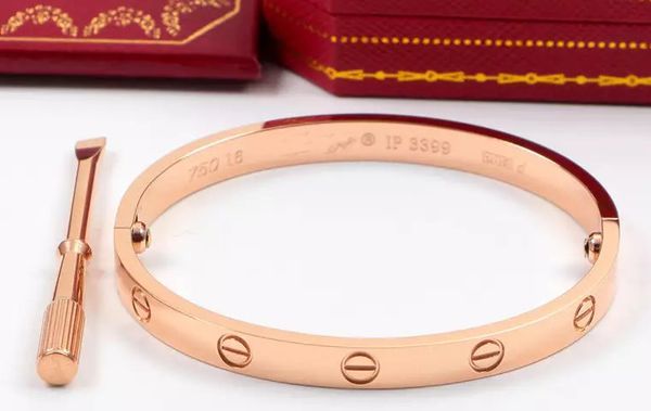 

оптовая продажа серебряный браслет из розового золота женская мужская отвертка пара ювелирных изделий с логотипом сумка титановый стальной б, Black