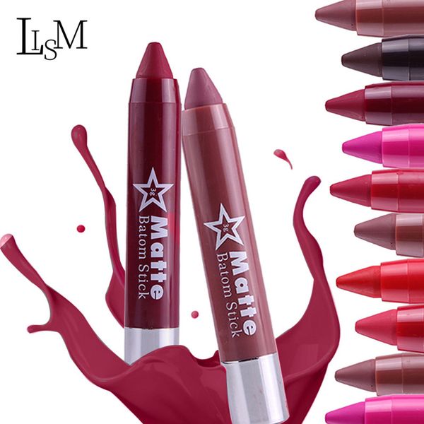 

lism 8 colors matte velvet lipstick pencil 2019 new rotate lipstick pen long lasting moisturizing cosmetic lip stick