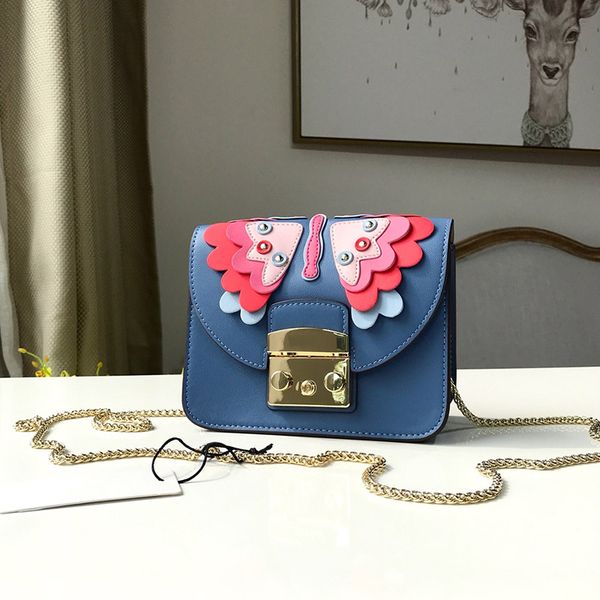 

2019 новая мода роскошный классический кожаный мешок замок цепи универсальный одно плечо диагональ конверт мешок