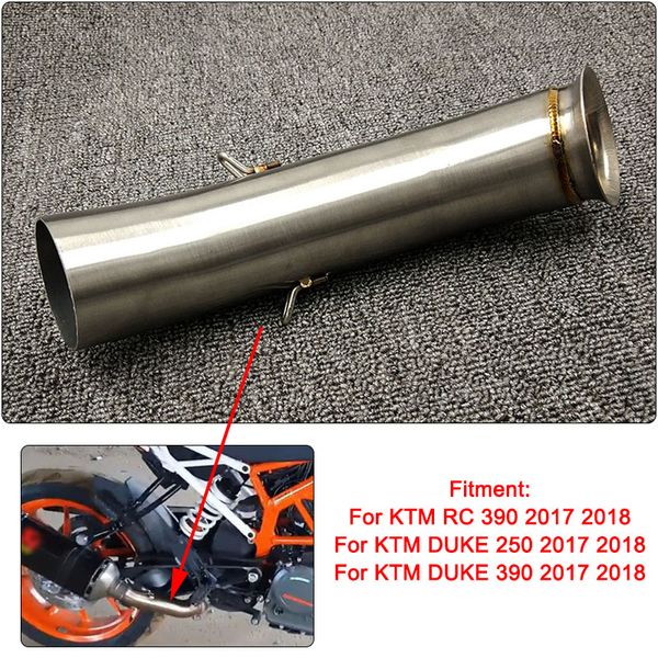 

for duke 390 250 duke rc 390 rc rc390 2017 2018 motorcycle exhaust muffler middle link pipe slip-on