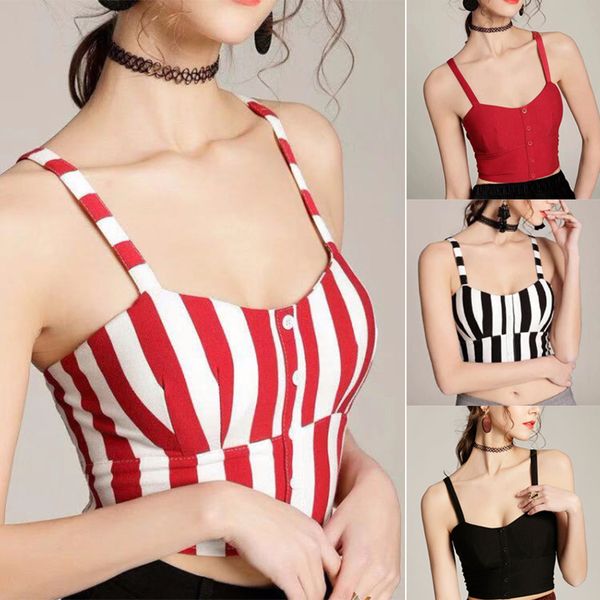 

women lady sleeveless crop slim with chest pads for summer beach party 88, White