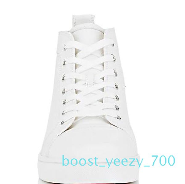 

2019 designs men fashion shoes red bottom sneaker party wedding shoes genuine leather louisfalt spikes lace-up casual shoes black whi b70