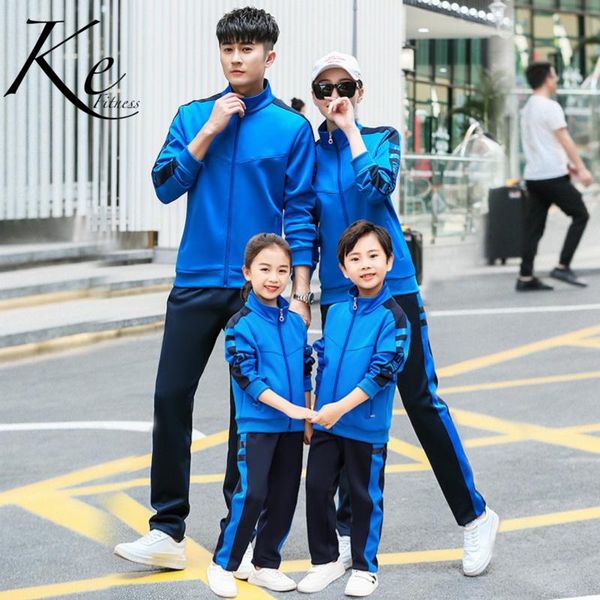 

ke new sport set man woman kids wear school students sports suit blue & numbers couples children big size plus extra 5xl, White;black