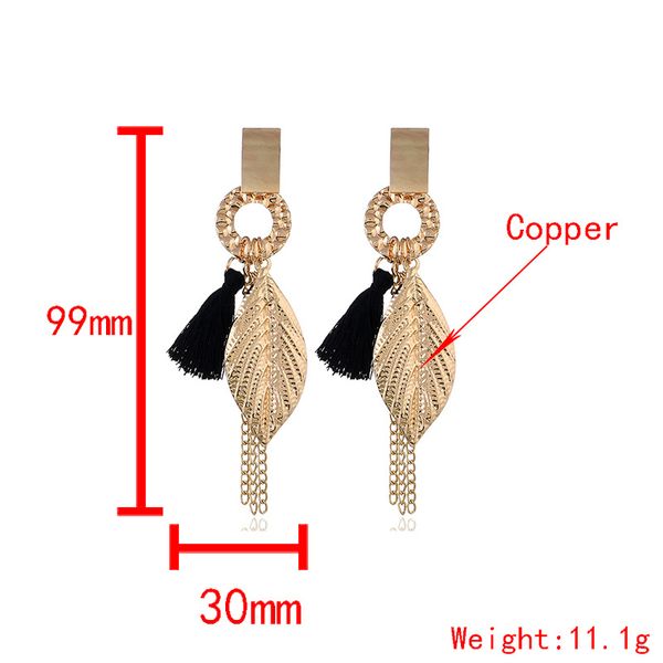 

wholesale- delicate fashion leaf dropping earrings, Golden