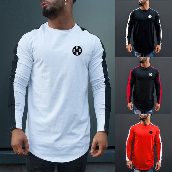 

sport working training long sleeve clothes running gym sports wear wholesale for men apparel, Black