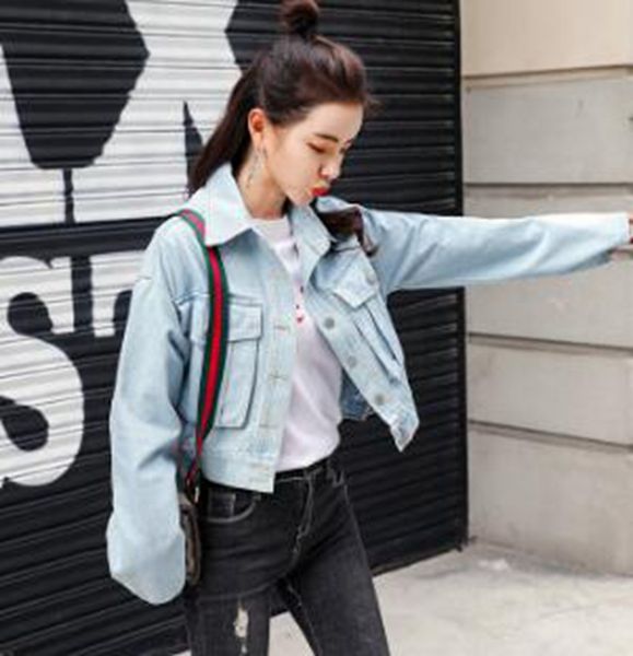 

корейский женщины новый бутик специальная личность красивый мода открытый джокер свободные ретро европейский ковбой пальто / s, Black;brown