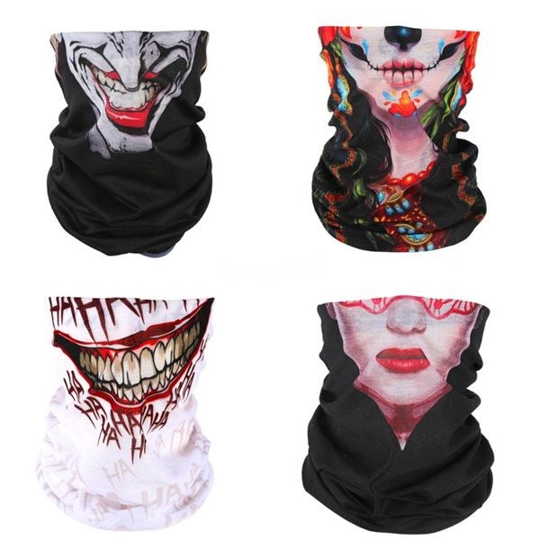 

wholesale outdoor seamless versatile magic skull skull scarf face mask skull scarf cycling riding masks warm neckerchief halloween co #63#69, Blue;black