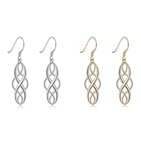 

simple silver dangle earrings for women european and american sterling silver hollow fringed s925 drop earrings
