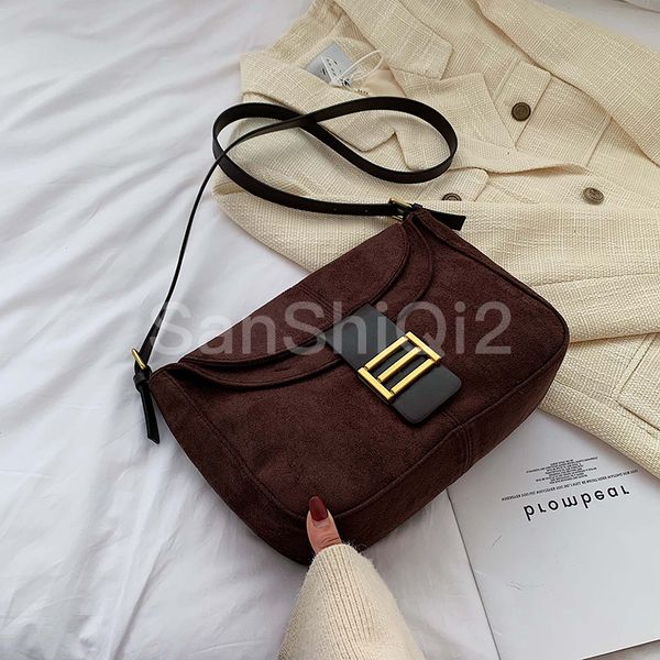 

fashion solid color suede leather crossbody bags for women 2020 lady shoulder messenger bag female travel handbags and purses