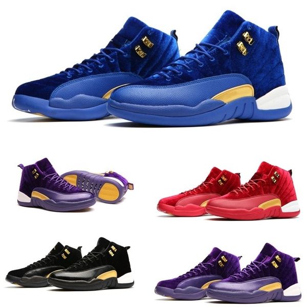 

quality high 12 12s ovo ladies gold velvet series wntr master basketball shoes men taxi flu game french blue cny sports lace box