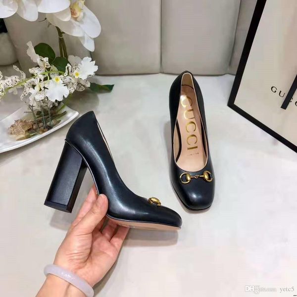 

19fw 2019 летние женщины высокие каблуки горный хрусталь острым носом женская обувь из натуральной кожи женская обувь насосы zapatos mujer y, Black