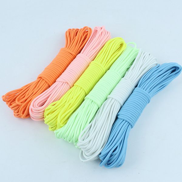 

multicolor paracord 550 parachute luminous cord lanyard rope mil spec 9 strand climbing camping survival equipment