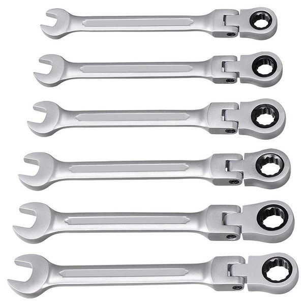 

6pcs flexible combination wrench set ratchet wrench torque spanner a set of keys