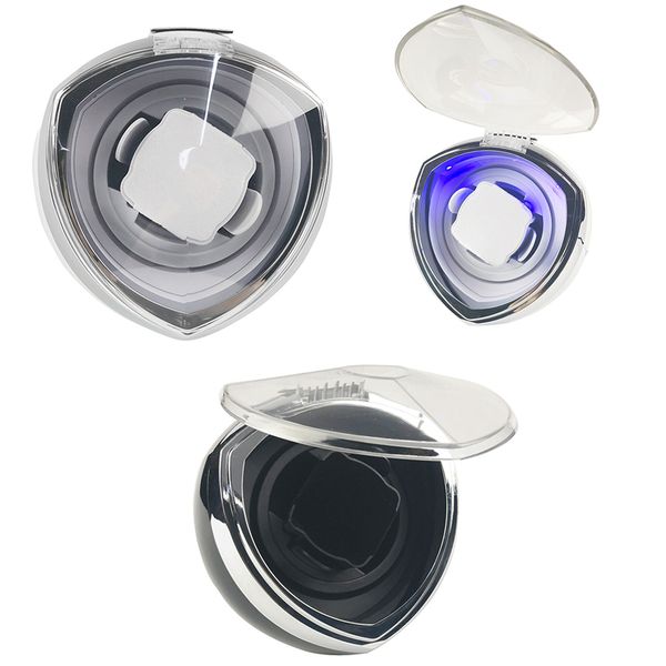

автоматический single watch winder rotation box case европейский стандарт штепсельной вилки, Black;blue