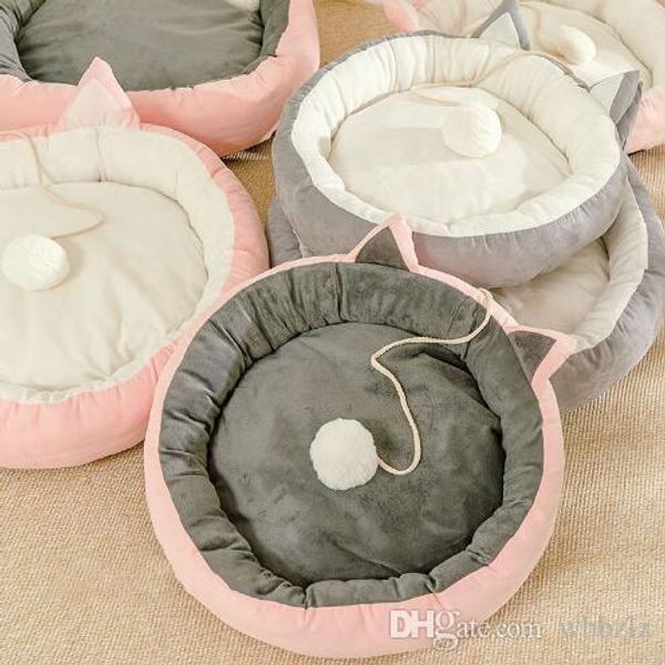 

m-xl мода мягкая форма прекрасная собака кровать теплая замша дом плюшевый мяч игрушка милый кот коврик pet кровать для котенка и щенка