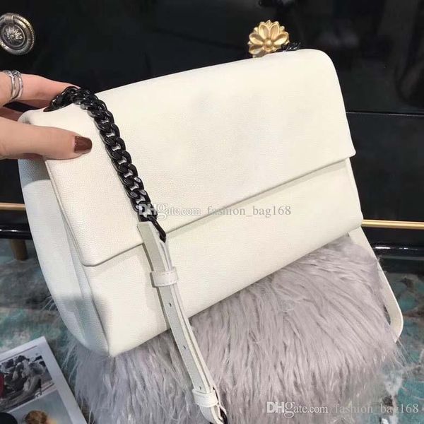

2018 new fashion designer lady handbag purses good quality shoulder bag metal chain crossbody bag coin pouch smooth plain color handbag