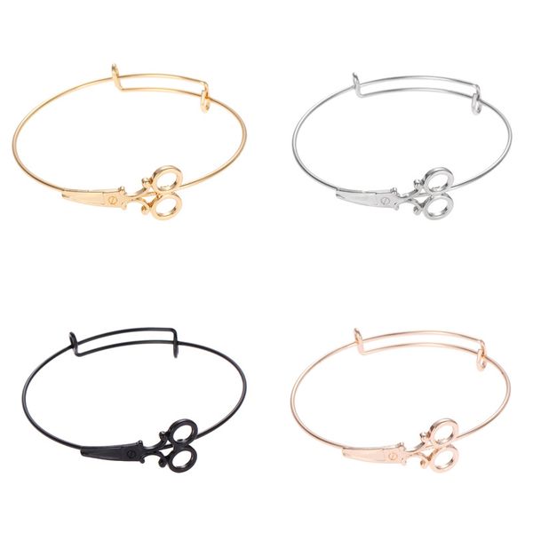 

new jewelry bracelet creative fashion ladies delicate scissors style hairdresser scissors bracelet gift, Golden;silver