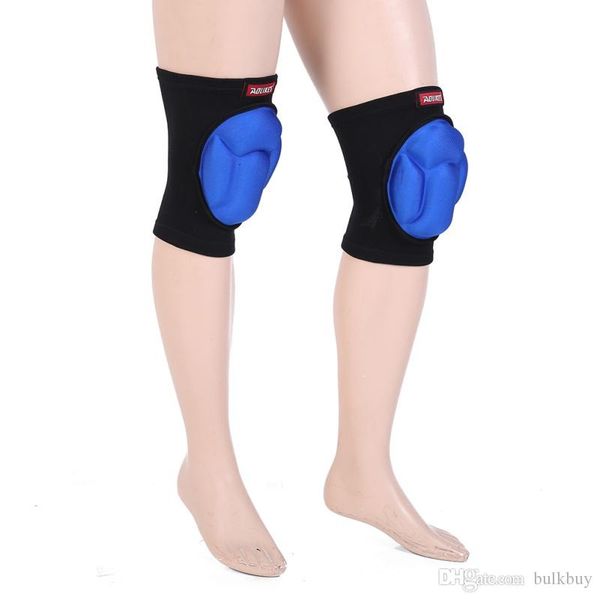 

black and blue sports anti-collision pad sponge knee support pair neoprene guard protect gear, Black;gray