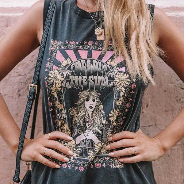 

womens designer clothing women designer tshirts follow the sun short boho o neck spring summer new women chic women shirts, White