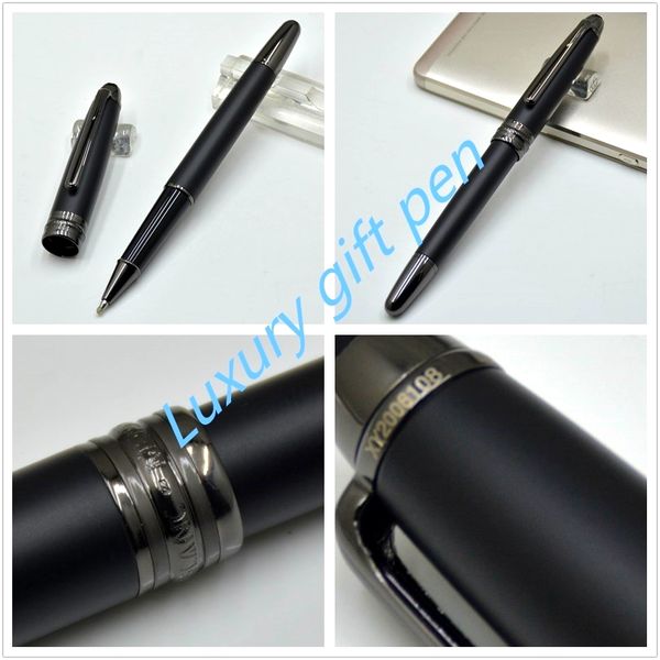 

new luxury meisterstcek 163 matte black roller ball pen ballpoint pen stationery school office supplies with monte serial number xy2006108