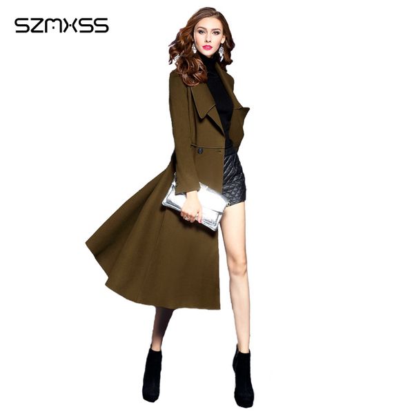 

autumn and winter new pattern high-end two-sided cashmere female overcoat woman long fund self-cultivation woolen coat 0039, Black