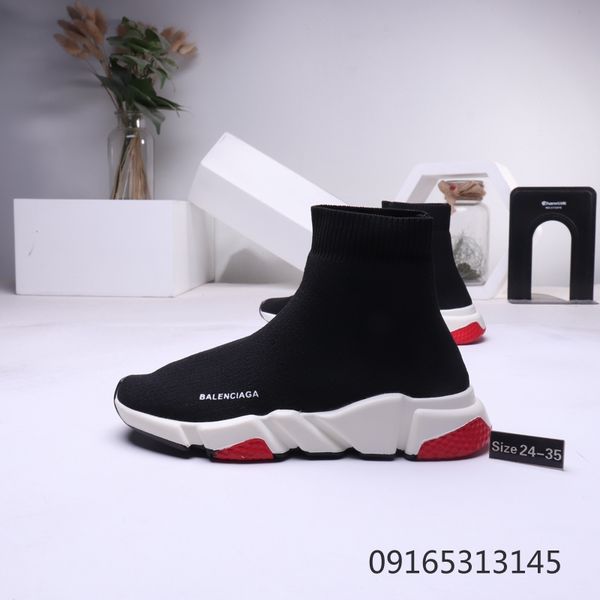 

Speed trainer kid boy girl baby pair ca ual 13 balenciaga hoe triple ock red black white children parent child neaker eur24 35