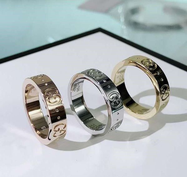 

2020 selling new letter fashion simple couple designer ring luxury designer jewelry women rings, Golden;silver