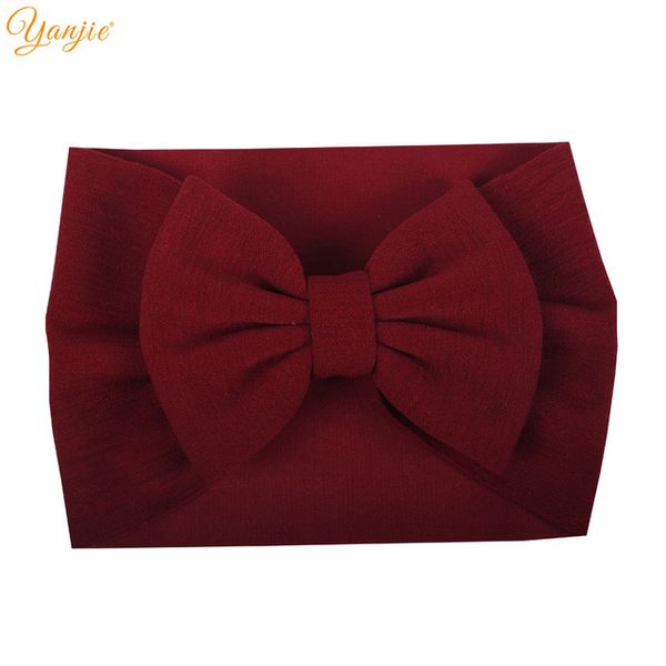 

venta caliente hair bow 2020 new fabric knot bow turban spring 5'' big hair bow girls headband headwrap for kids hair accessories