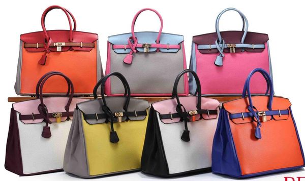 

women 36cm ostric leather designer luxury handbags purses fashion totes with lock kellyyy purse handbag 8805 h colorful totes