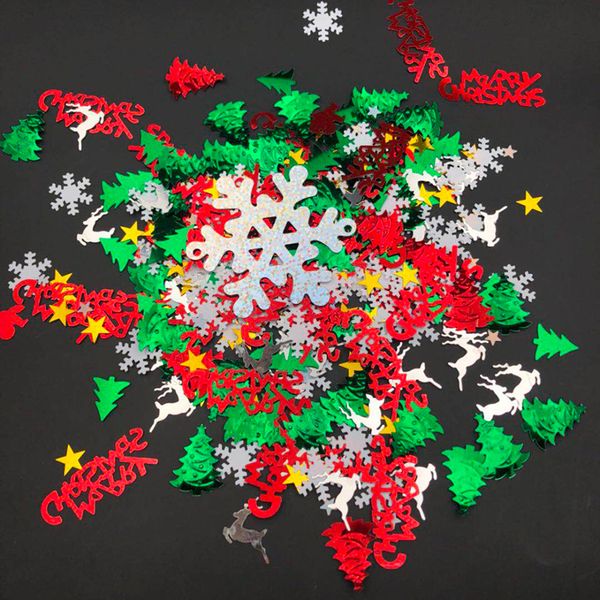 

snowflake deer shaped christmas party decoration sequins santa accessories kit
