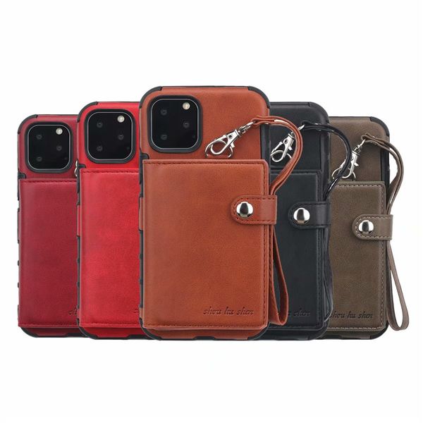 

применимо к iphone11 promax xr xs max 7 8plus бумажник случаю телефона для samsung s10p s9 s8 кожаного pu кожаного случая телефона со слотом