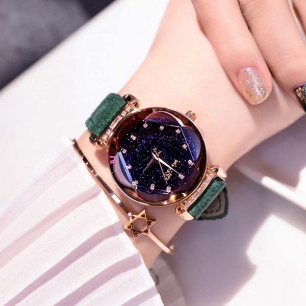 

newest high quality women crystal watch ladies dress watch fashion plush genuine leather watches female analog wristwatch, Slivery;brown