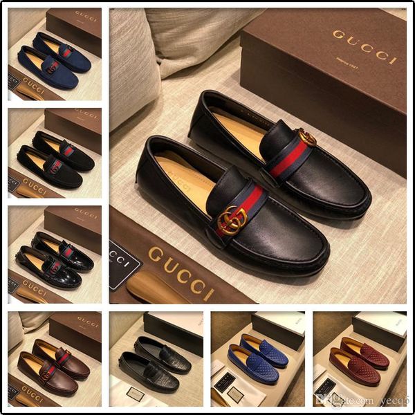 

casual shoes 21sf 2020 кожа mens loafers люксовых марок top мужские скольжение на лодке туфли мужские мокасины chaussure homme plus size 45, Black