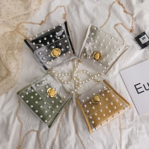 

western small bag female 2020 summer new korean version of the wild messenger bag shoulder female transparent jelly