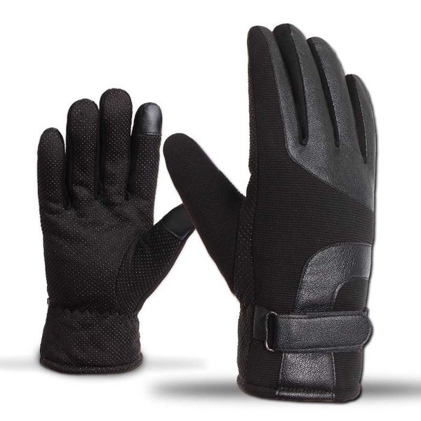

2018 new brand winter men' gloves winter -30 warm gloves all-weather windproof waterproof ing, Blue;gray