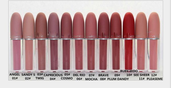 

bullet liquid lipstick lustre lip gloss retro 12 lipgloss 12 different colors with english name