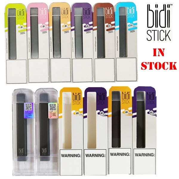 

Новый BIDI Стик Одноразовые Vape Ручки Устройство Pod Starter Kit 280mAh Аккумулятор 1,4 мл картриджи высокого качества Bidi Стик Опустошите