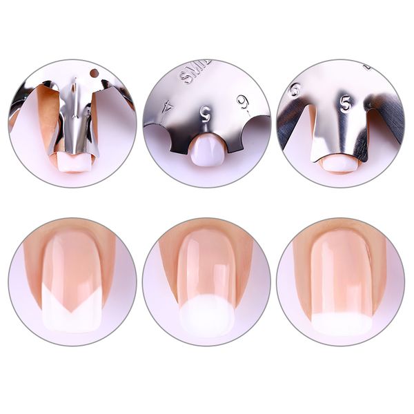 

nail art tools stainless steel edge trimmer nail cutter clipper nail gel easy french simile cut line tools, Black