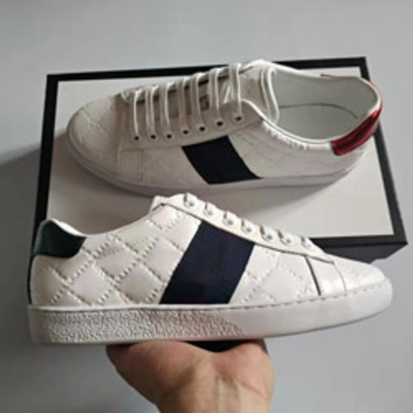 

2019 new arrival size 35-46 man designer shoe white full logo ace embroidered low-sneakers italian luxury shoe woman casual shoes, Black