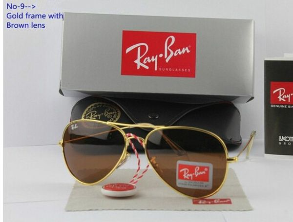 

Euroen vintage luxury aviator ungla e 58mm fa hion de igner ungla men women uv400 band gafa mirror len ungla e ban with box