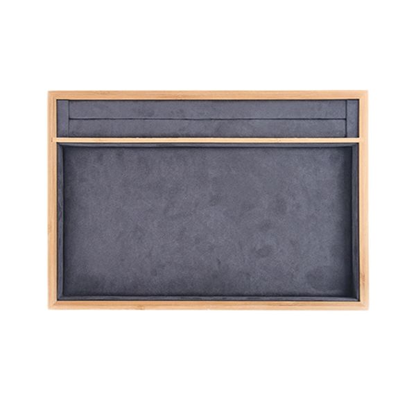 

1 pc bamboo wood ring earrings necklace organizer ear studs jewelry display stand holder jewelry storage showcases