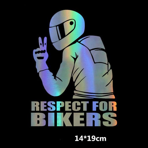 

14 * 19см уважение байкеры авто автомобиль украшения деколь аксессуары для авто мотоцикл велосипед