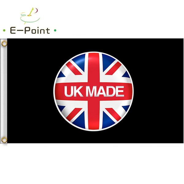 Made In Great Britain Made In UK Sign Flag 3 * 5 piedi (90 cm * 150 cm) Bandiera in poliestere Banner Decorazioni per la casa