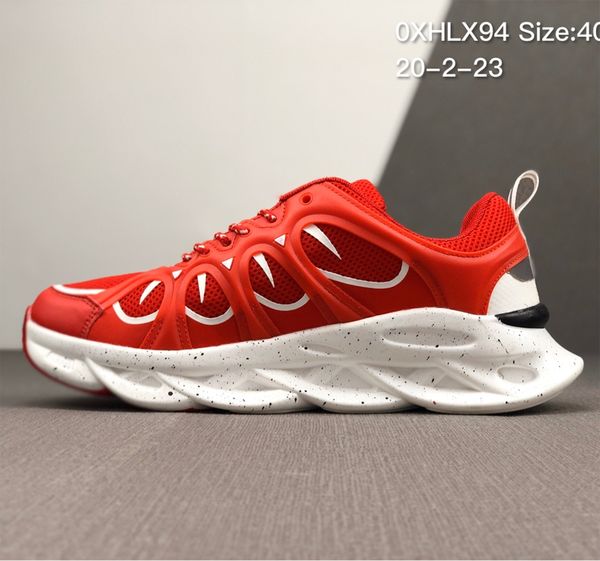 

2020 конструктор мужская обувь мужская мода спорт повседневный бег tide обувь корейский trend wild summer воздухопроницаемой сеткой поверхно, White;red