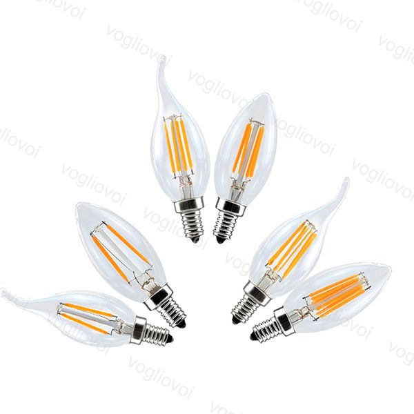 

стол светодиодные лампы c35 нет диммируемый нить 2w 4w 6w e14 e27 edison ретро энергосберегающий для хрустальные люстры подвеска торшеры dhl