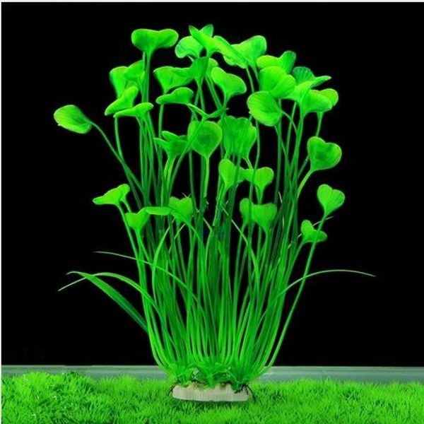 Nuovi materiali di protezione per simulazione artificiale verde da 40 cm Piante acquatiche in PVC per acquario Accessori per acquari Decorazione GB351