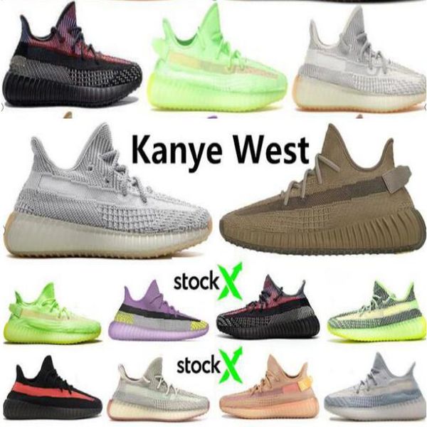 

new cinder kanye west earth running shoes stock x yecheil yeezreel yeshaya cloud white black static reflective mens sneakers us13